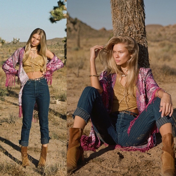 New arnhem azalea kimono robe pink XS/S tassel NWT - Picture 5 of 16